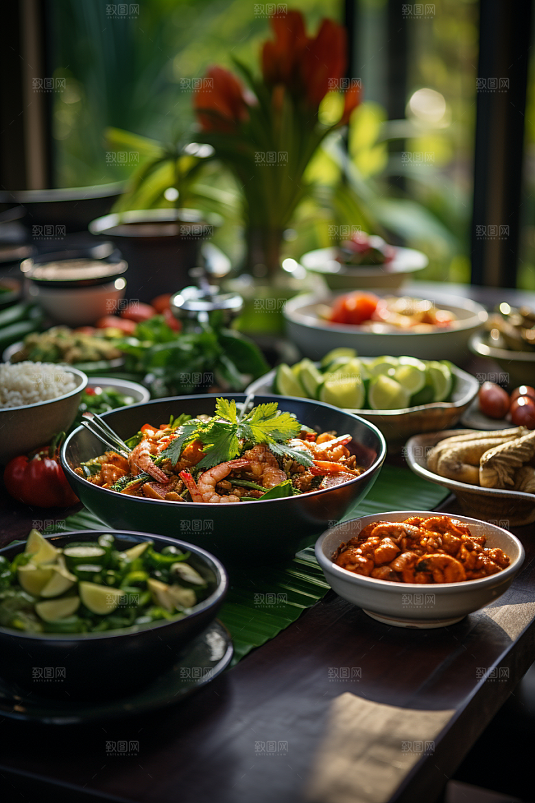 泰国菜美食美食摄影图