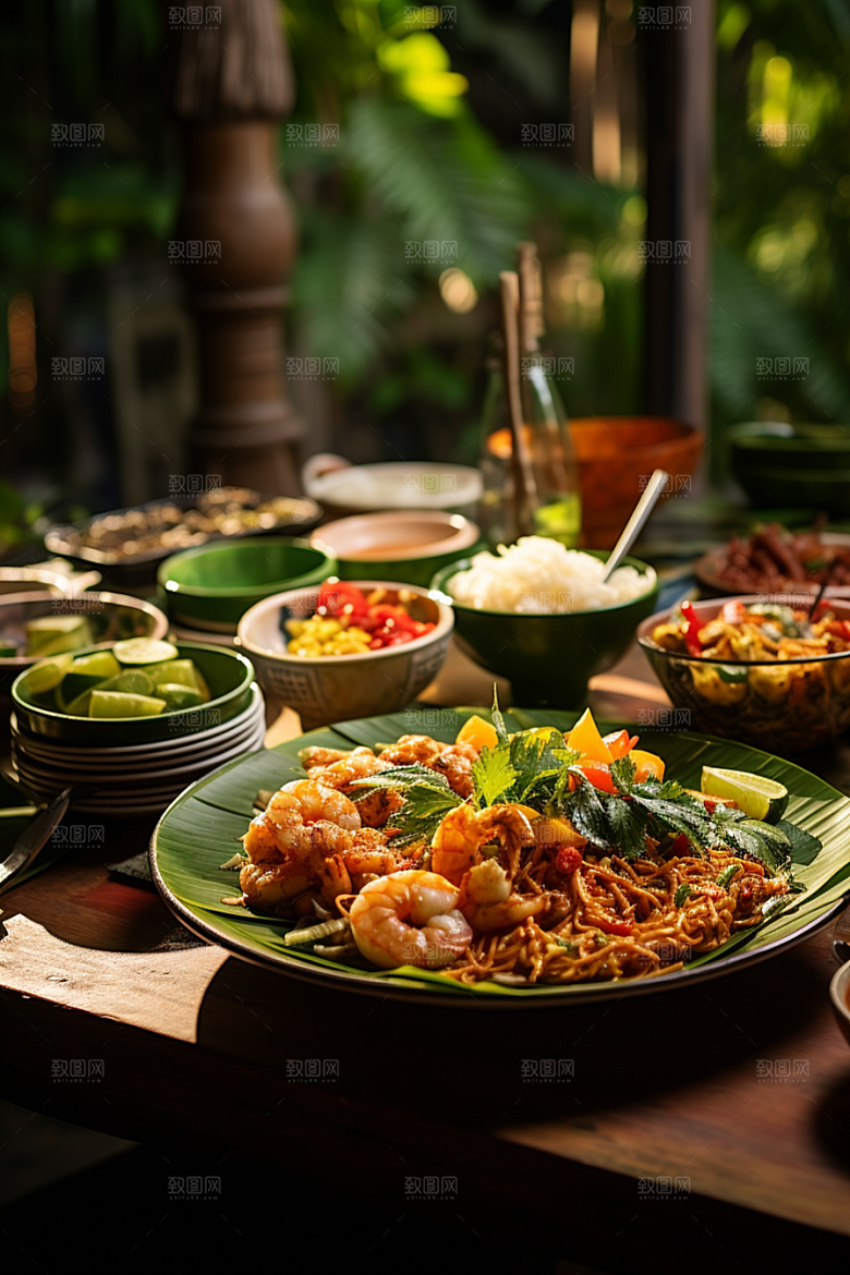 泰国菜地方菜香料摄影图