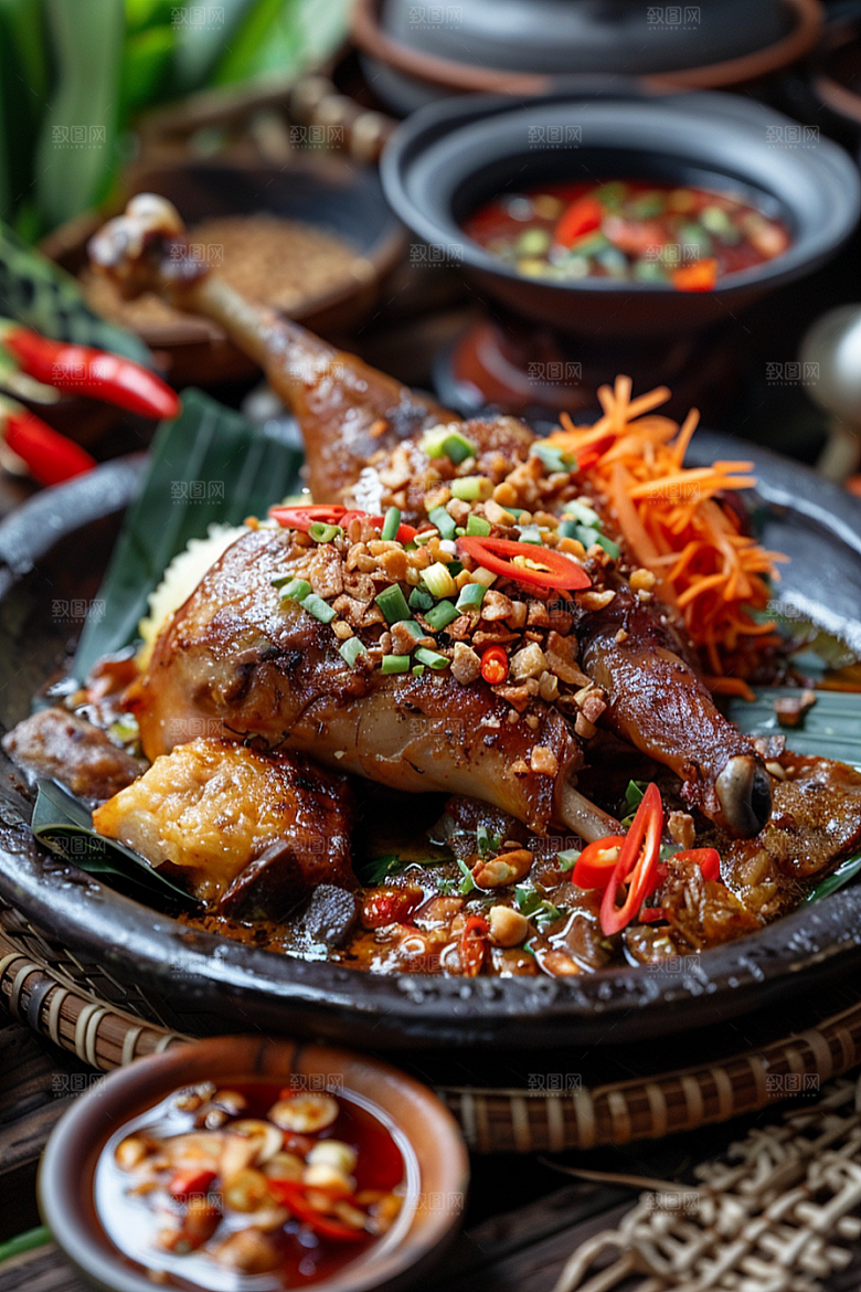 泰国菜咖喱美食摄影图