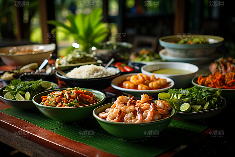 泰国菜美食泰餐摄影图