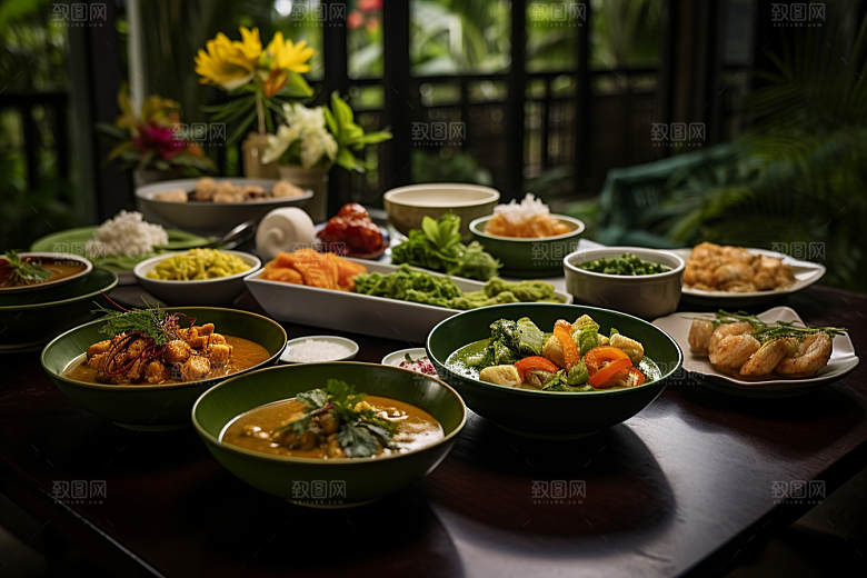 泰国菜香料美食摄影图