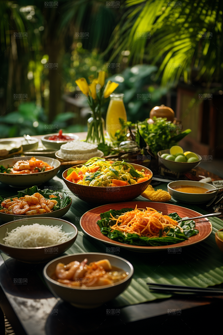 泰国菜美食香料摄影图