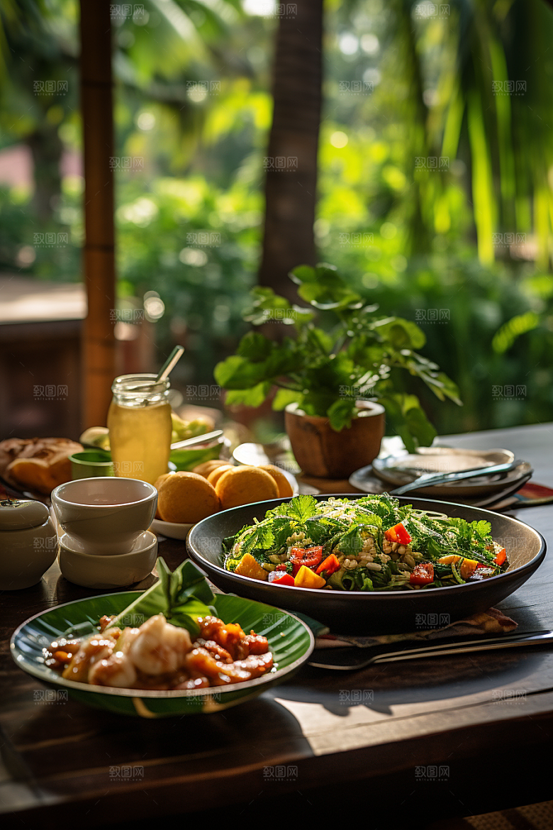 泰国菜清新香料摄影图