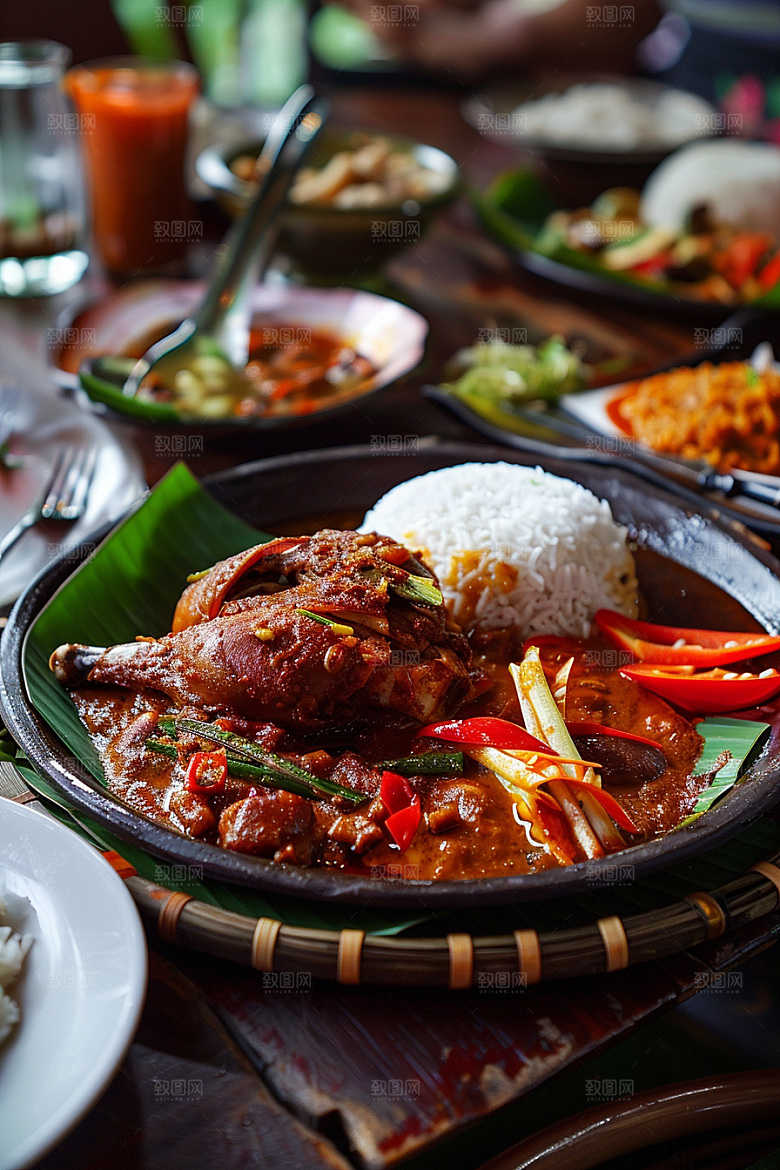 泰国菜美食地方菜摄影图