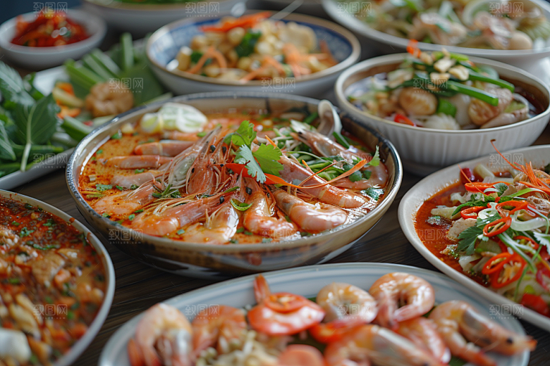 泰国菜冬阴功美食摄影图