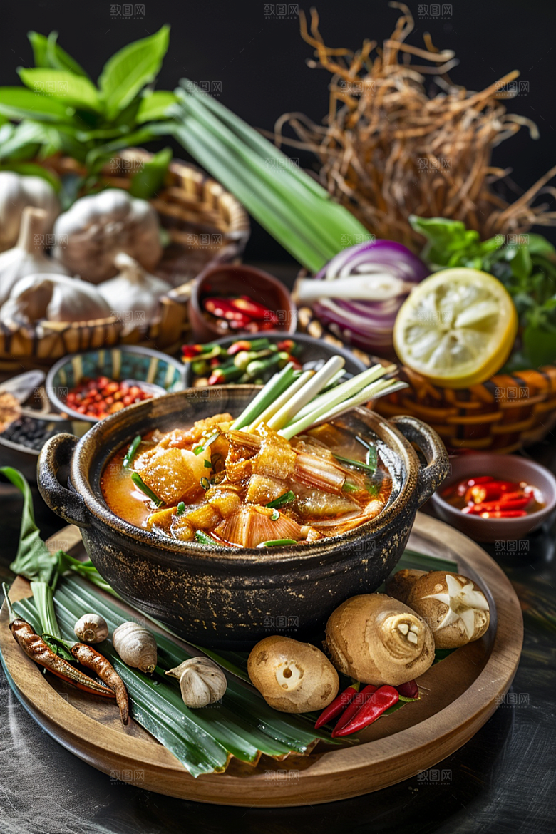 泰国菜高清泰餐摄影图