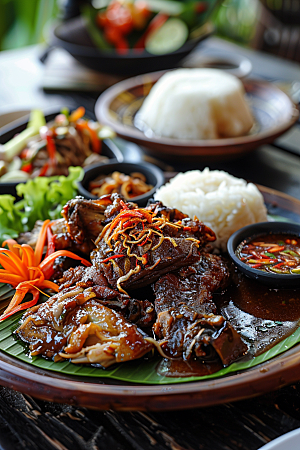 泰国菜美食泰餐摄影图