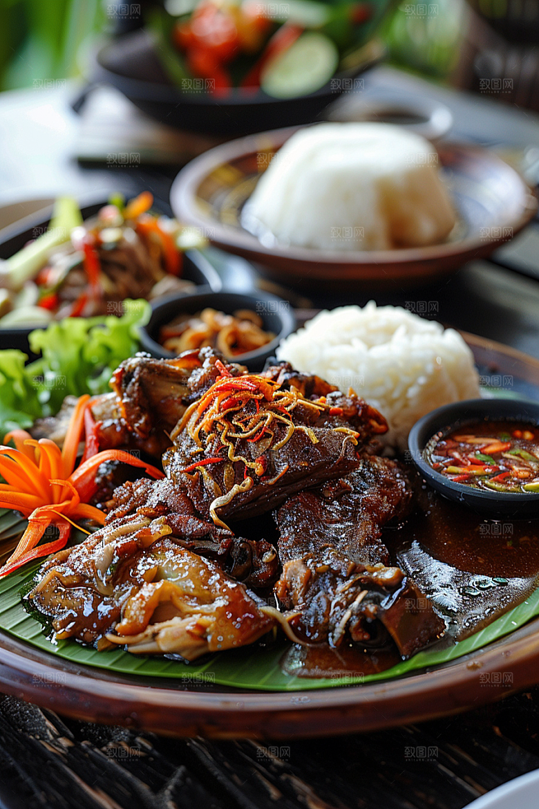 泰国菜美食泰餐摄影图