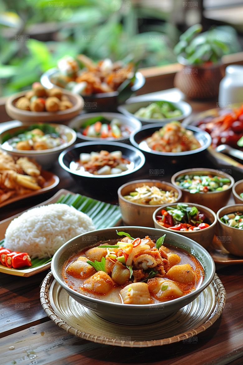 泰国菜香料美食摄影图
