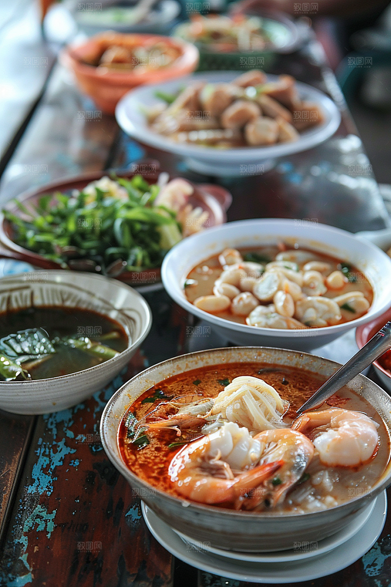 泰国菜清新美味摄影图