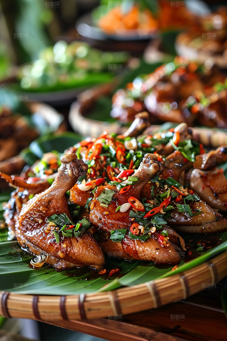 泰国菜地方菜美食摄影图