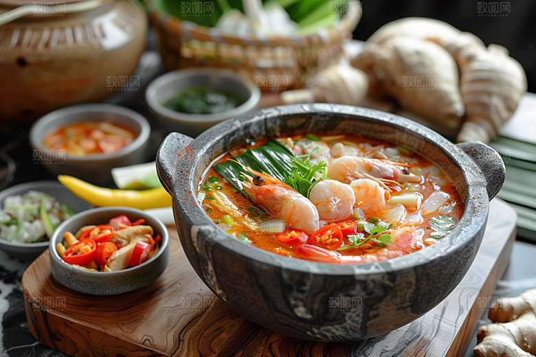 泰国菜地方菜香料摄影图