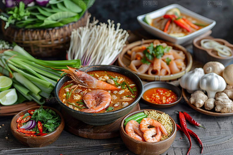泰国菜泰餐自然摄影图