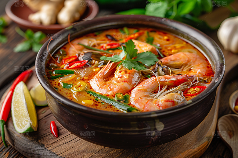 泰国菜美食咖喱摄影图