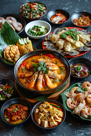泰国菜清新香料摄影图