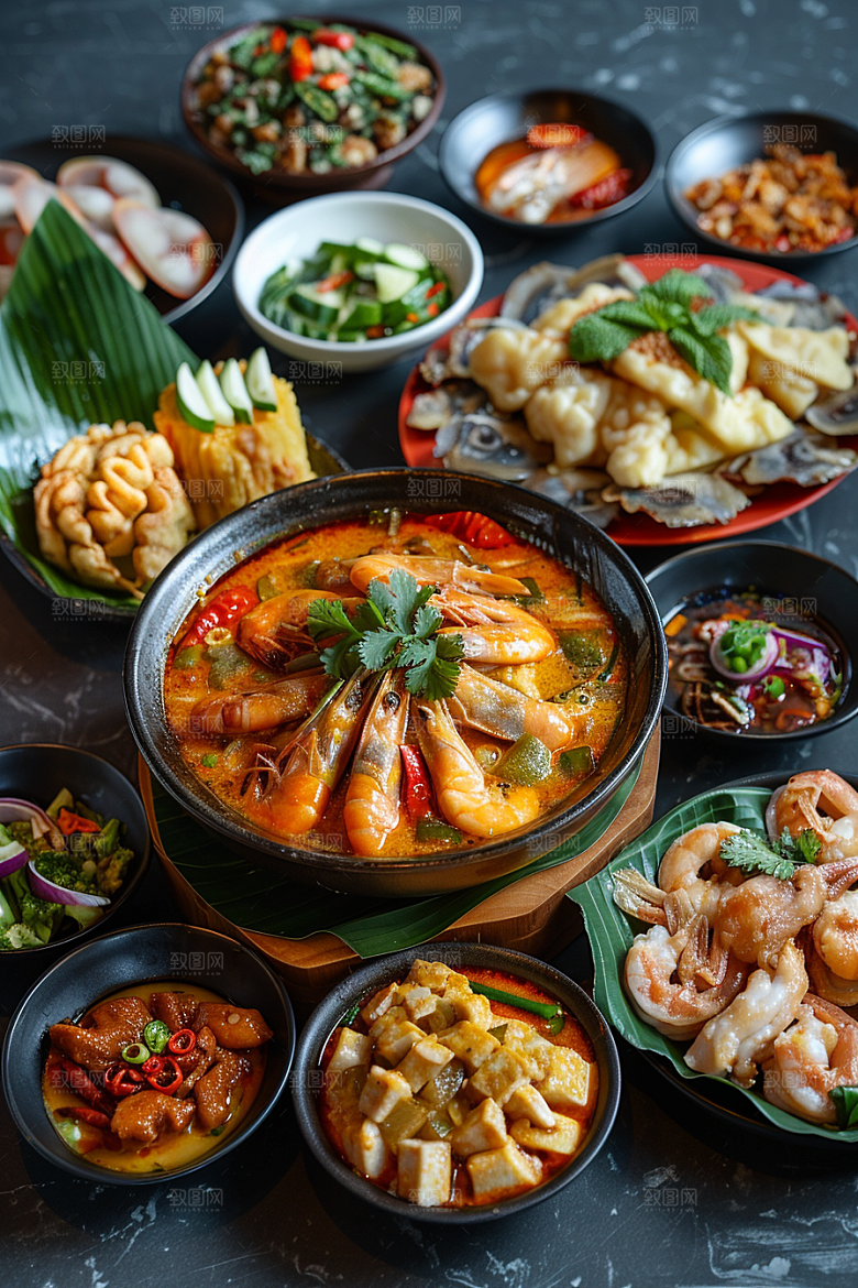泰国菜清新香料摄影图