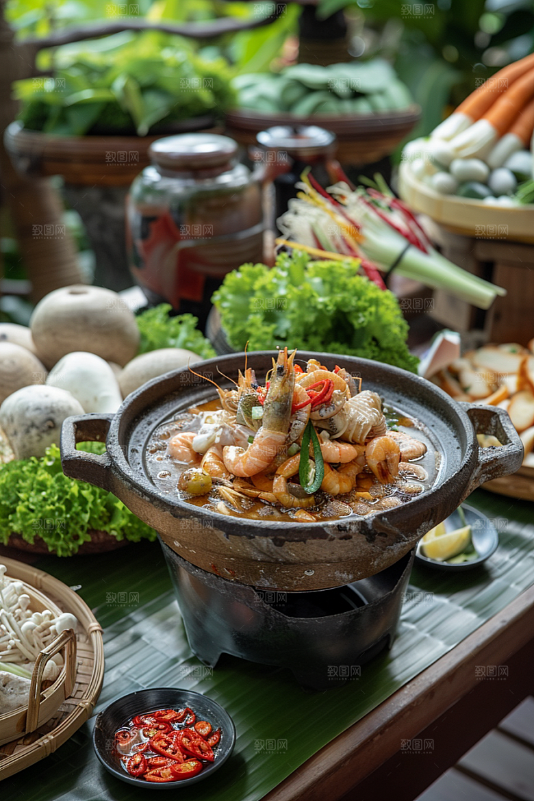 泰国菜自然美食摄影图