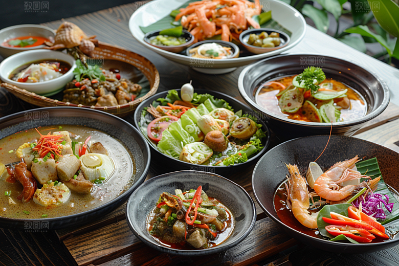 泰国菜泰餐美食摄影图