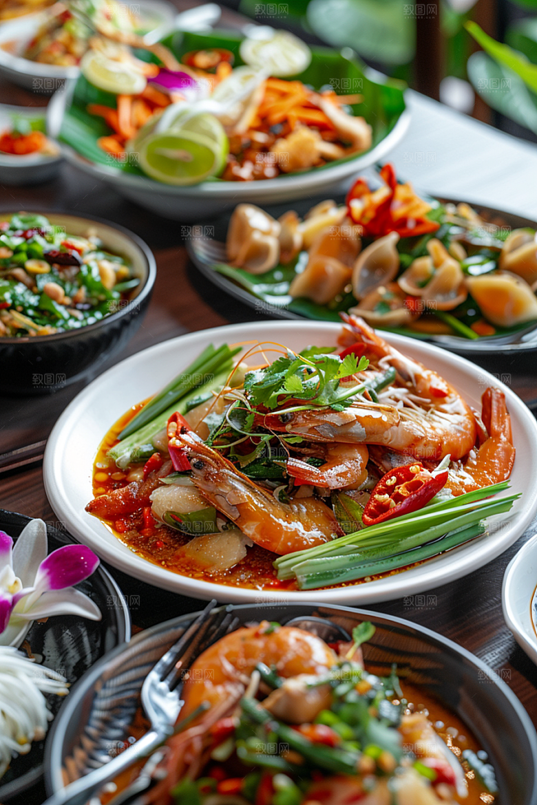泰国菜自然美食摄影图