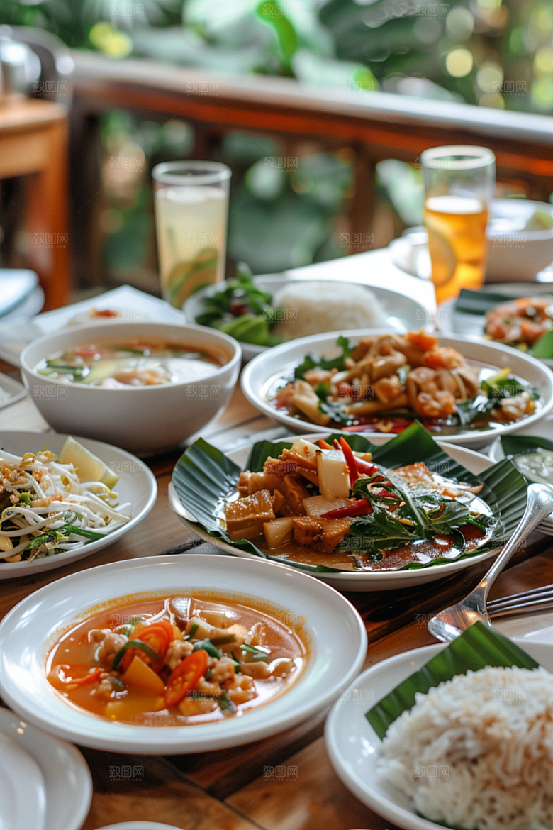泰国菜香料美食摄影图