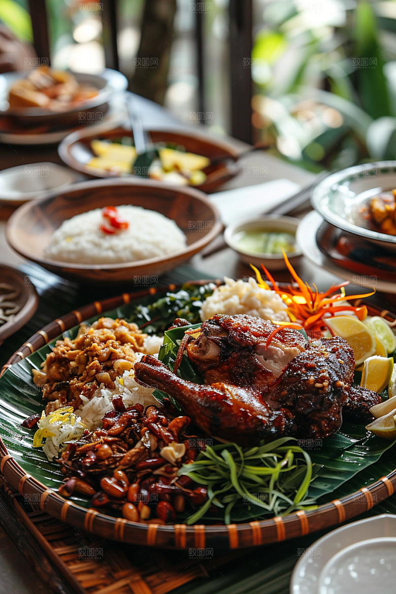 泰国菜泰餐地方菜摄影图