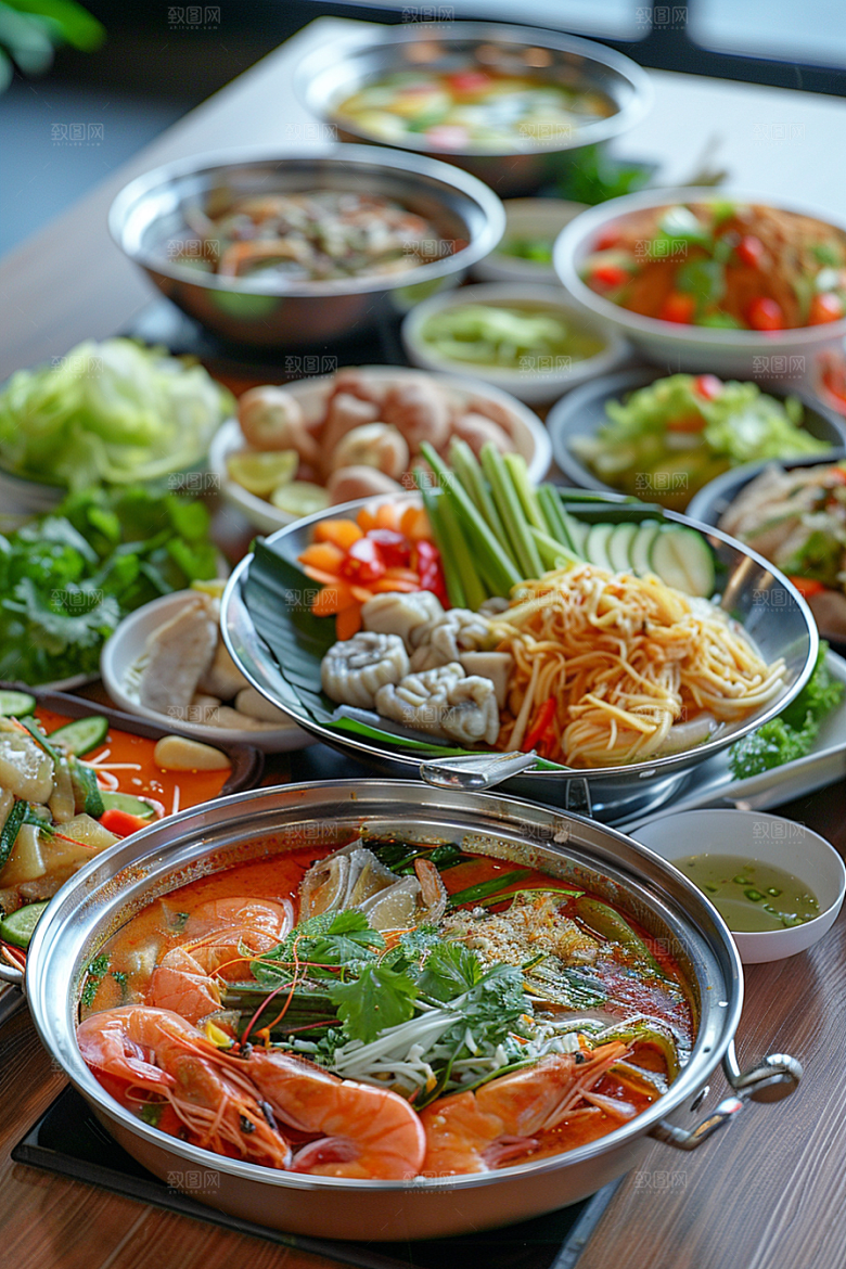 泰国菜地方菜美味摄影图