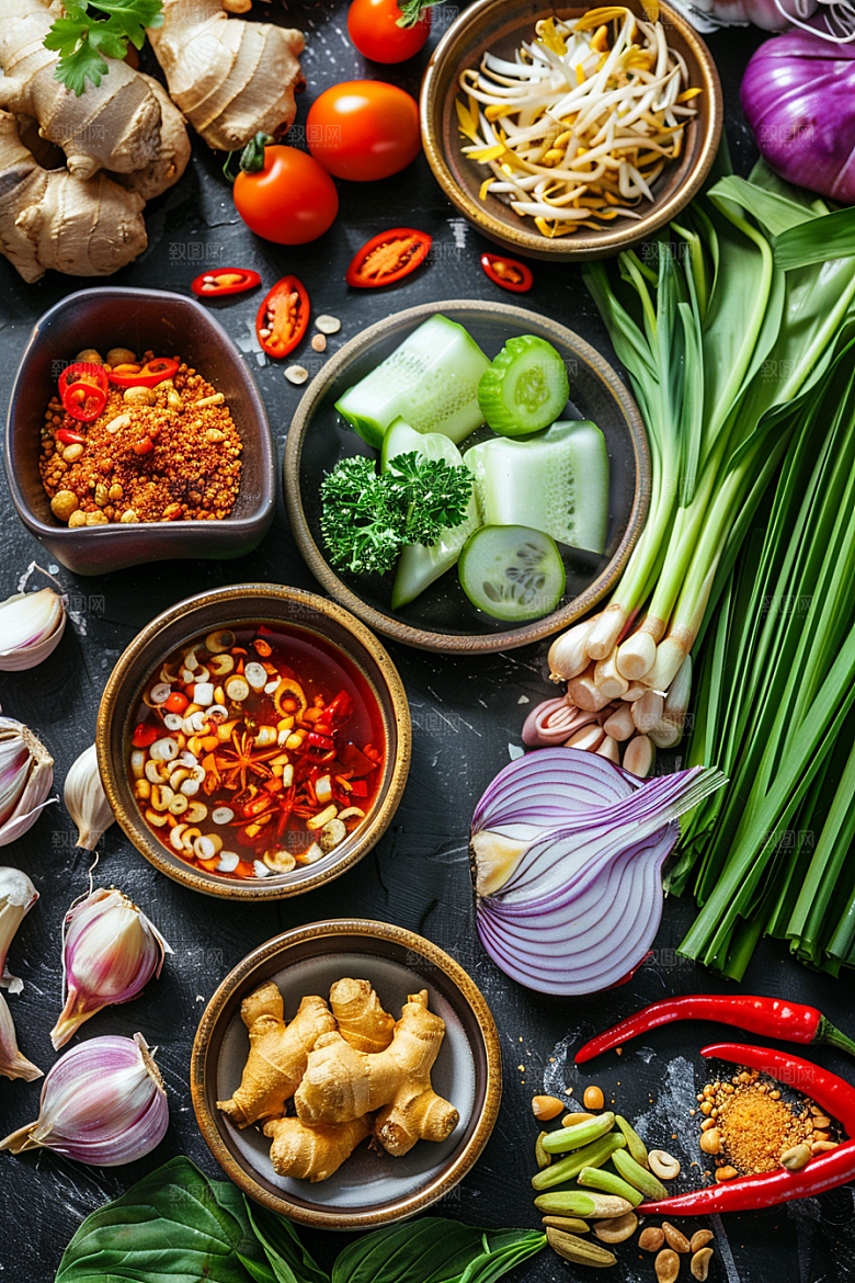 泰国菜美食清新摄影图