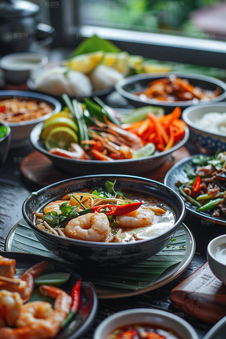 泰国菜美食特色摄影图