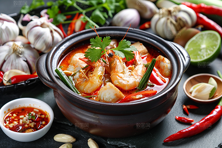泰国菜自然香料摄影图