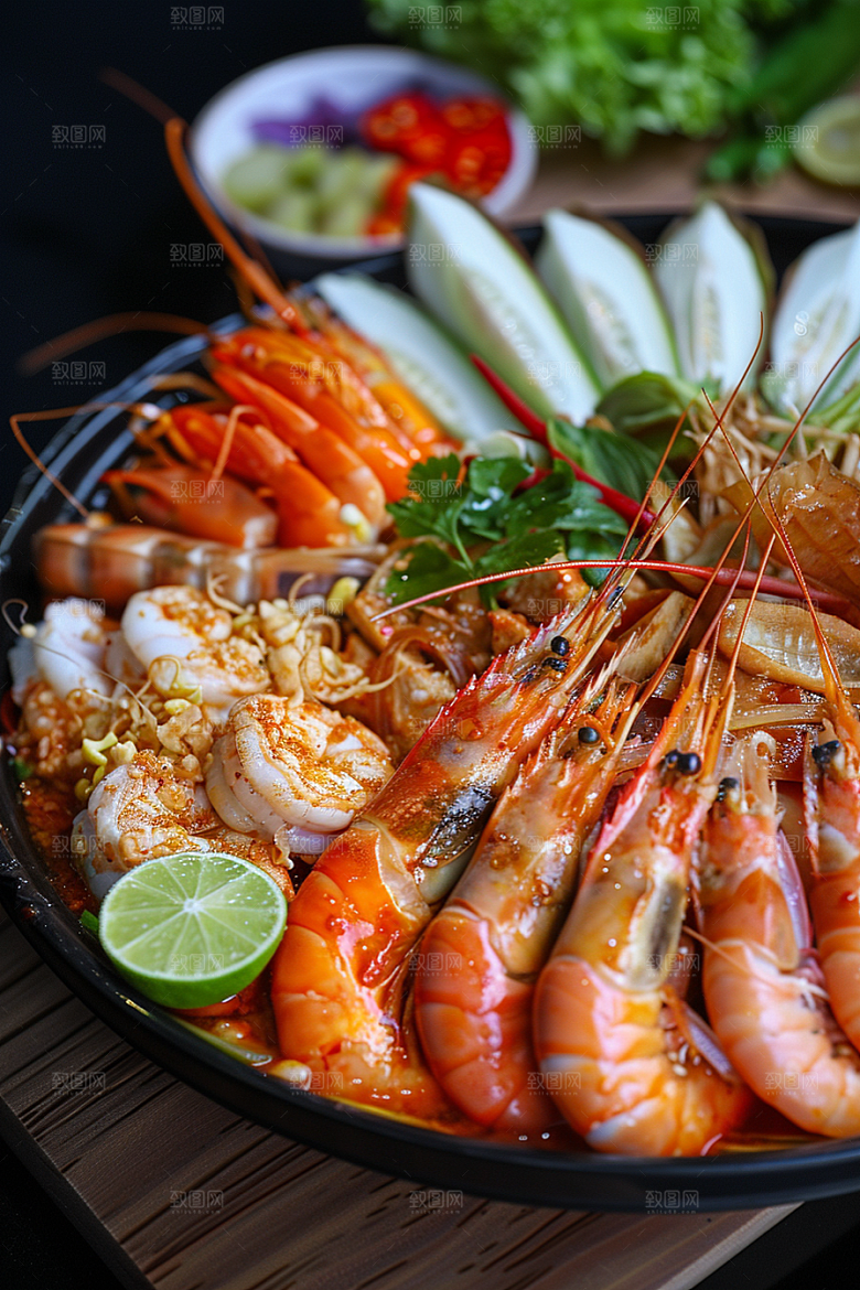 泰国菜美食咖喱摄影图