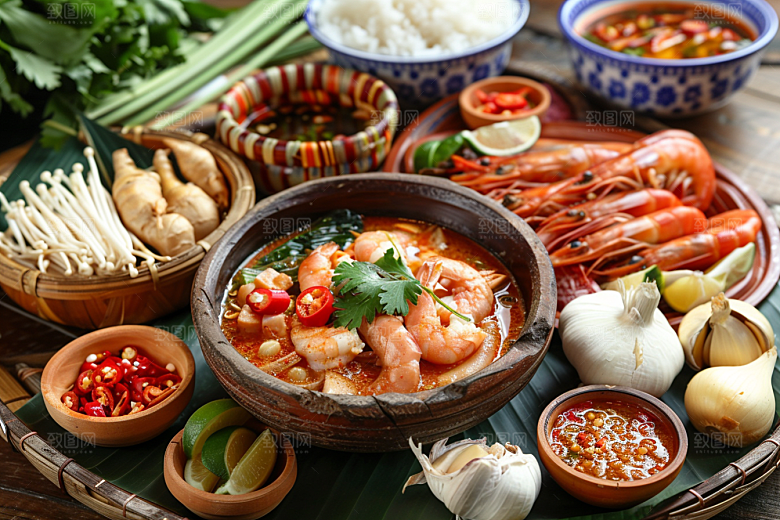 泰国菜美食自然摄影图