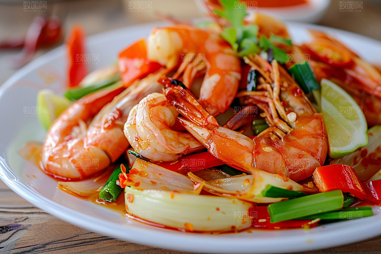 泰国菜美食冬阴功摄影图