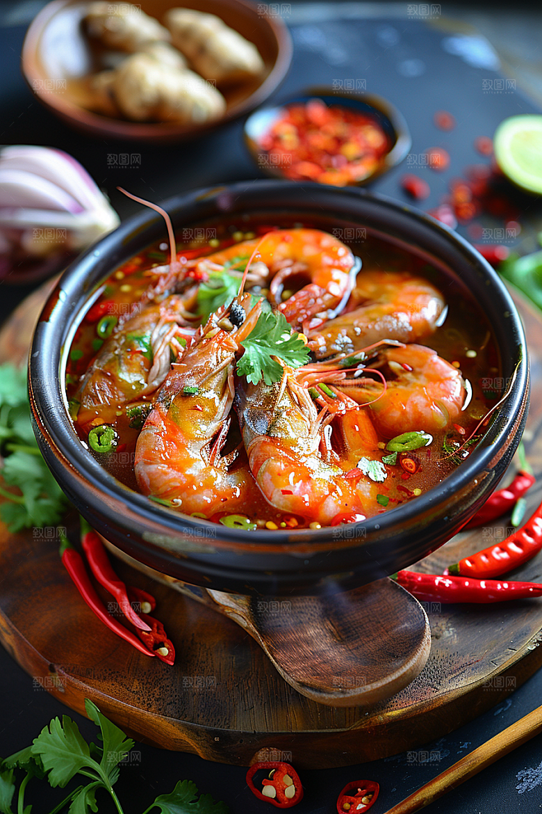 泰国菜特色美食摄影图