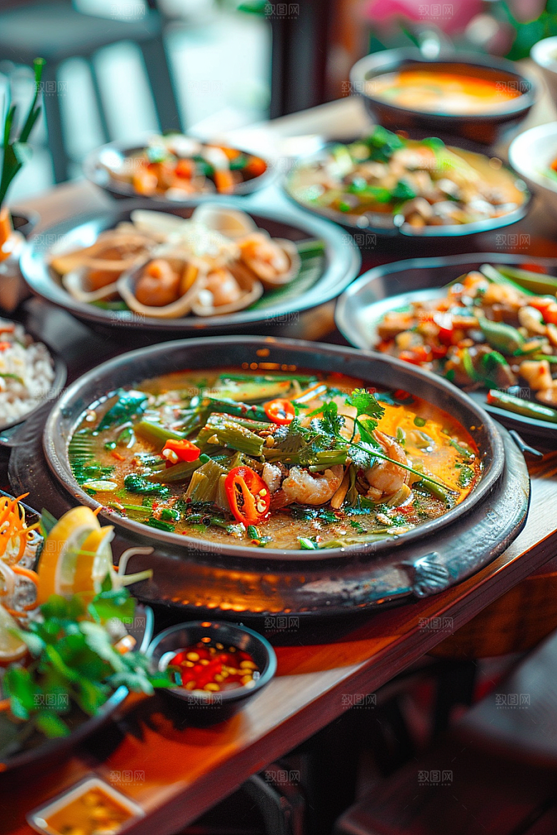 泰国菜清新特色摄影图