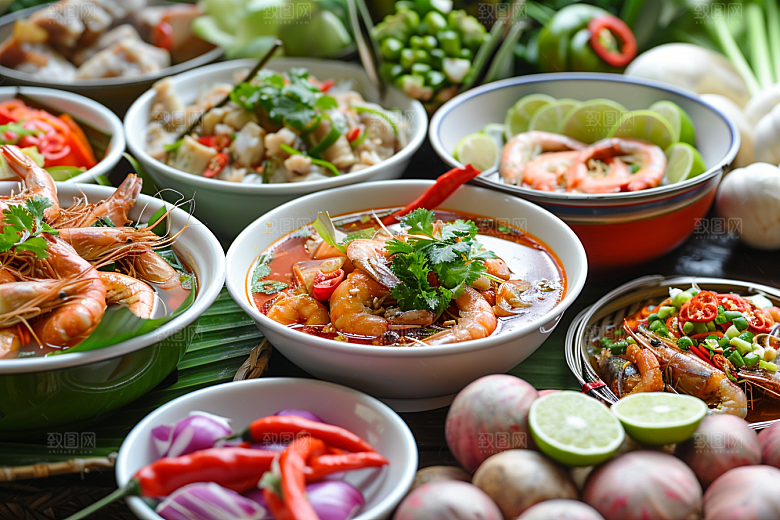 泰国菜美食美食摄影图