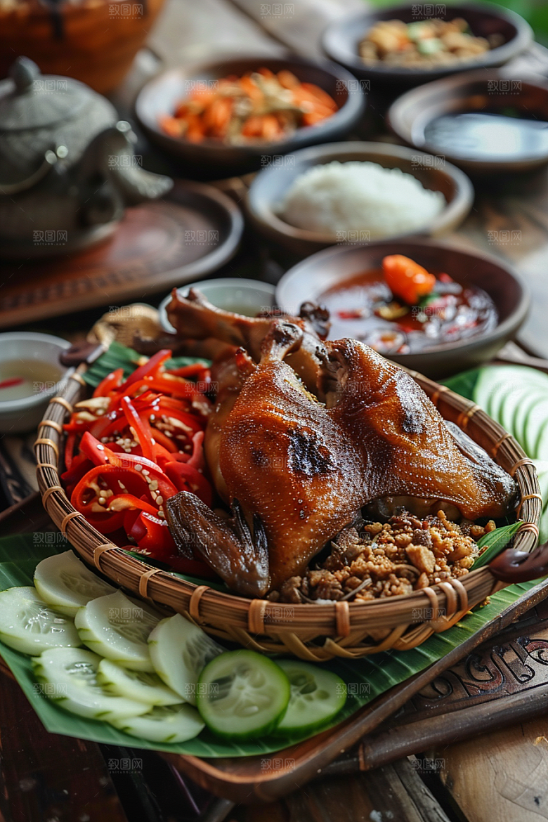 泰国菜自然美食摄影图