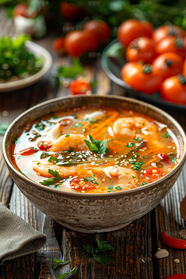 泰国菜泰餐美味摄影图