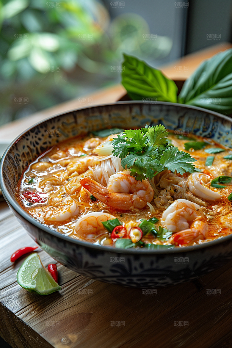 泰国菜地方菜美食摄影图