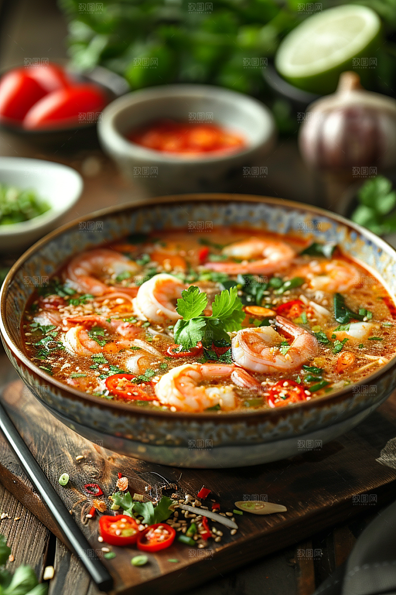 泰国菜特色美食摄影图