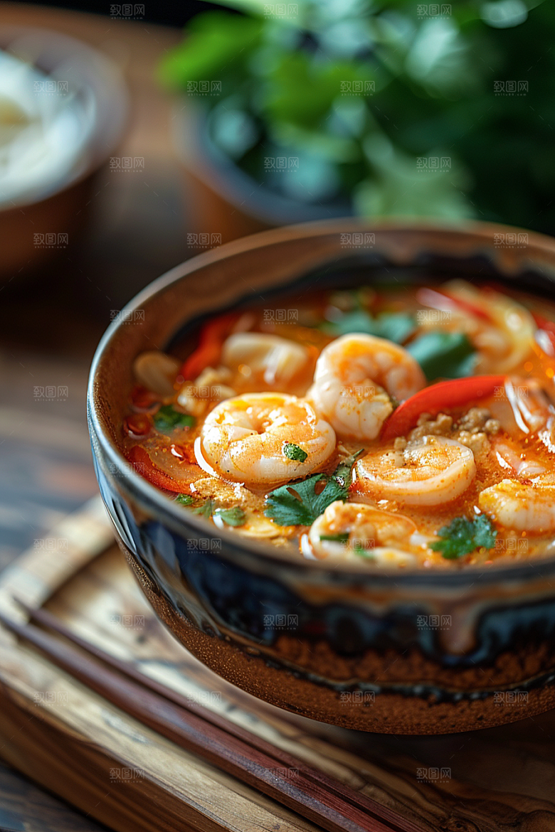 泰国菜美味泰餐摄影图