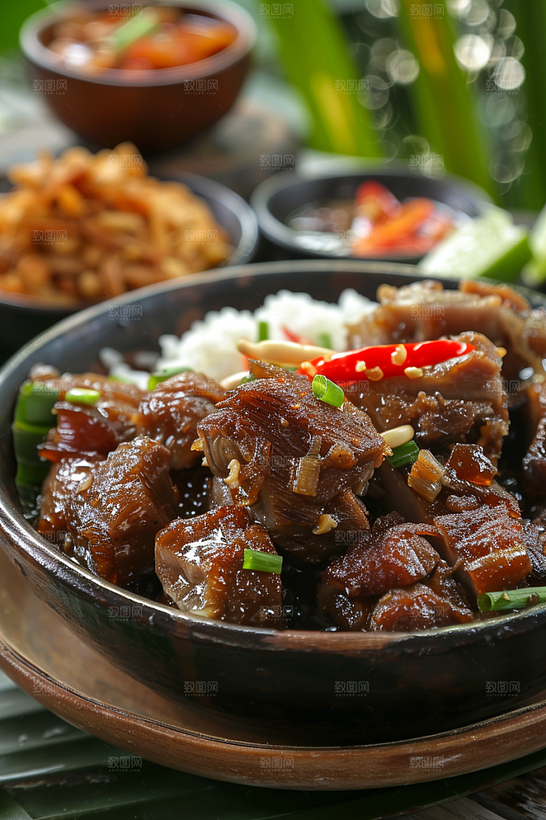 泰国菜冬阴功泰餐摄影图