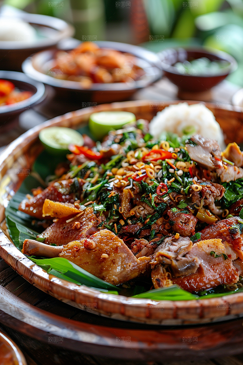 泰国菜冬阴功美食摄影图
