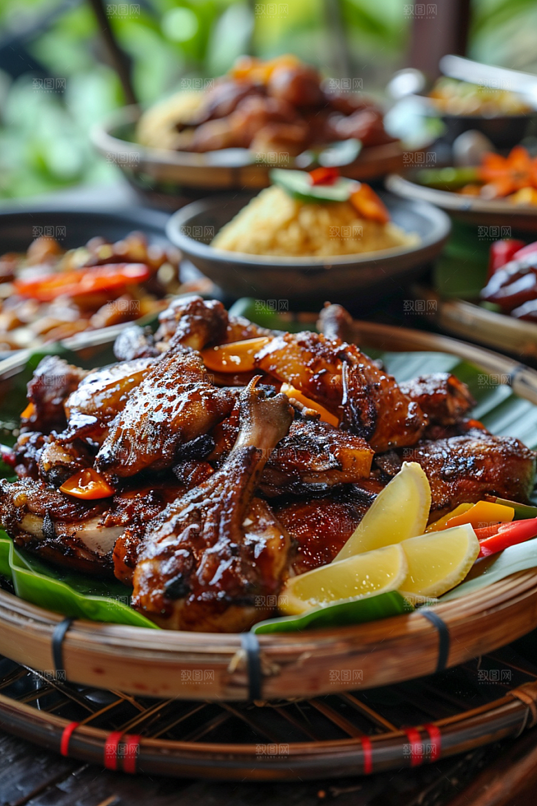 泰国菜美食冬阴功摄影图