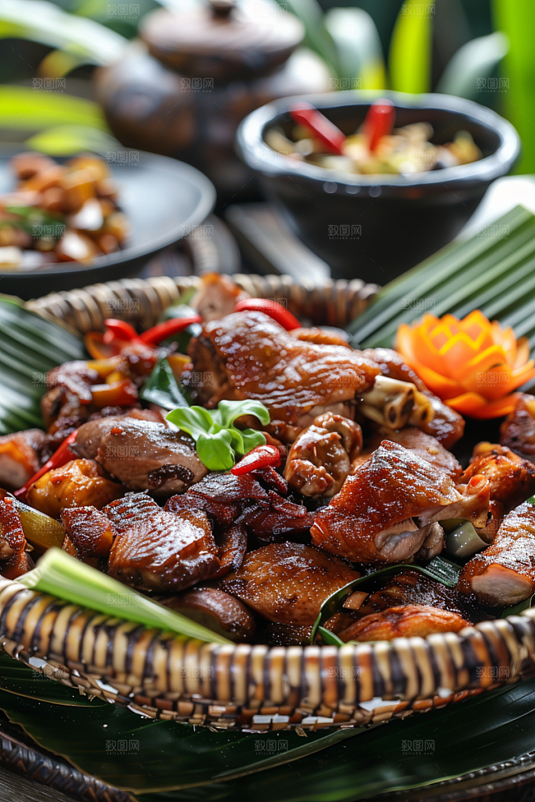 泰国菜香料美味摄影图