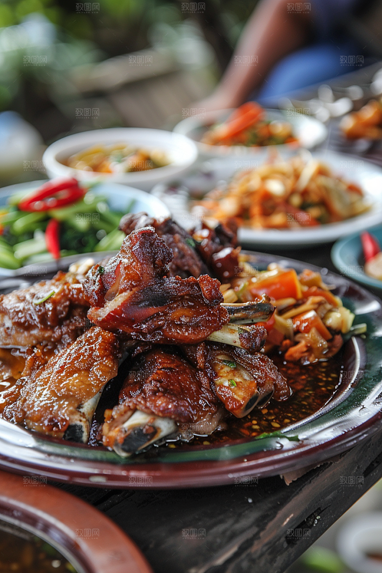 泰国菜咖喱香料摄影图