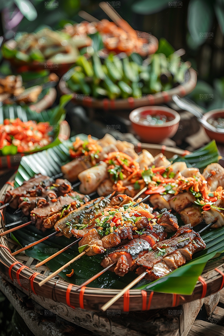泰国菜特色美食摄影图
