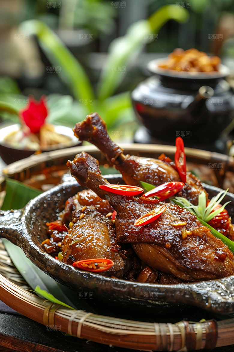 泰国菜咖喱美食摄影图