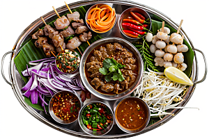 泰国菜美味特色摄影图