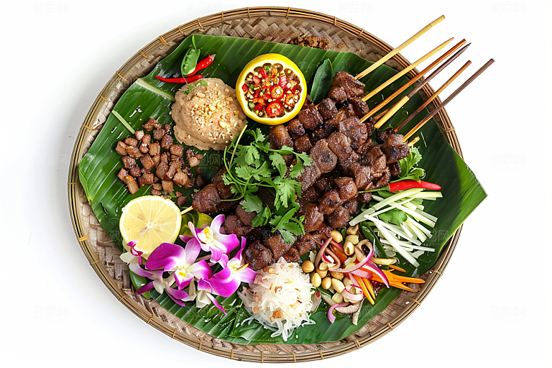 泰国菜特色香料摄影图