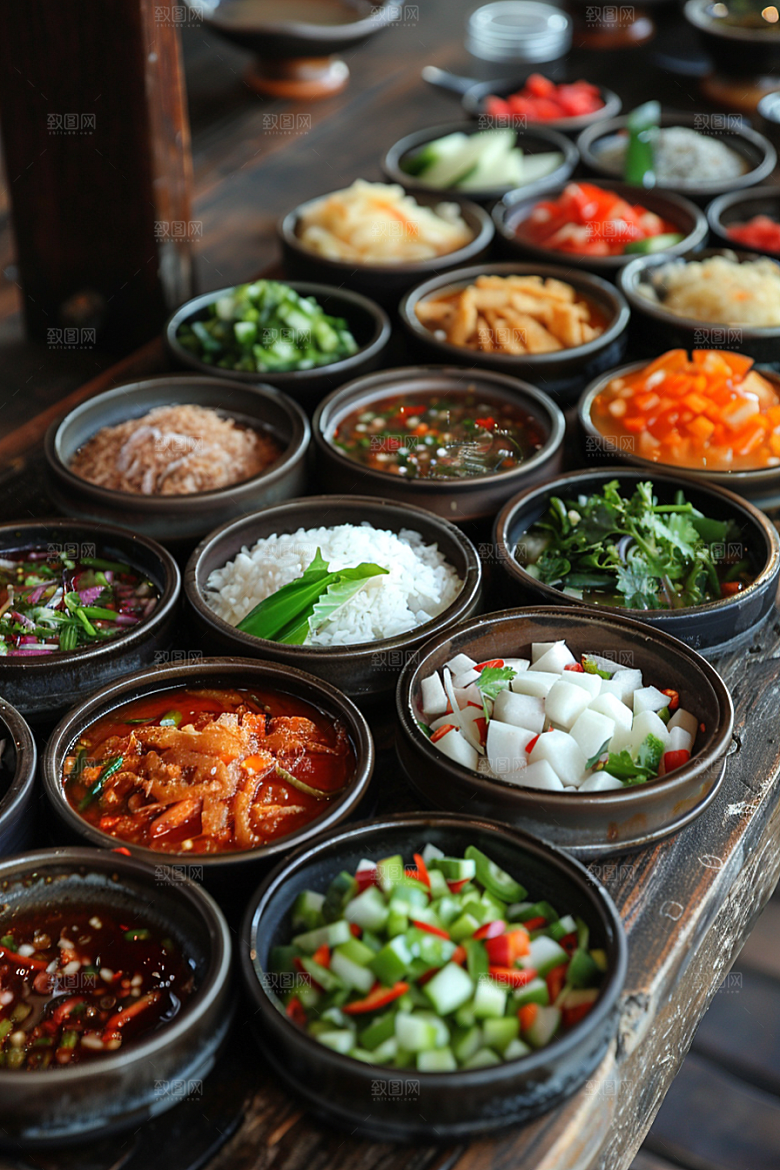 泰国菜美食冬阴功摄影图
